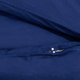 Duvet Cover Set Navy Blue 240x220 cm Cotton 136144