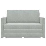 Sofa Bed Light Grey 124 x 204 x 61 cm Velvet 4106702