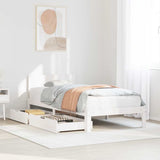 Bed Frame with Drawers without Mattress White 75x190 cm Small Single 3301969