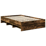 Bed Frame Smoked Oak 120 x 123 cm Engineered Wood 3408876