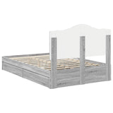 Storage Bed Grey Sonoma 120 x 200 cm Engineered Wood 3413525