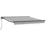 Retractable Awning Anthracite and White 300 x 250 cm 3329960