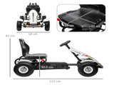 Children Pedal Go Kart, Kids Ride On Racer with Adjustable Seat, Inflatable Rubber Tyres, Handbrake, T3398P348353