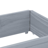 Garden Planter Grey 150x50 cm Solid Wood Pine 3295437