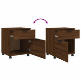 Mobile File Cabinet with Wheels Brown Oak 45x38x54 cm Engineered Wood 817137
