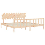 Bed Frame without Mattress 200x200 cm Solid Wood Pine 3193486