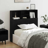 Headboard Cabinet Black Oak 100 x 19 x 103.5 cm Engineered Wood 879446