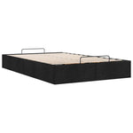 Ottoman Bed Frame without Mattress Black Double Fabric 3310921