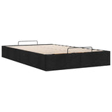 Ottoman Bed Frame without Mattress Black Double Fabric 3310921