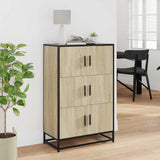 Highboard Sonoma Oak 68x35x106.5 cm Engineered Wood and Metal 849070