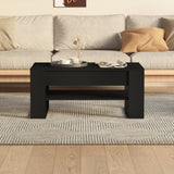 ZNTS Coffee Table Black 102x55x45 cm Engineered Wood 810900