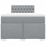 Box Spring Bed with Mattress Light Grey 120x190 cm Fabric 3285834
