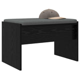 Hall Bench with Cushion Black Oak 63 x 38 x 40 cm 891545