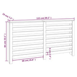 Radiator Cover 153x19x84 cm Solid Wood Pine 822601