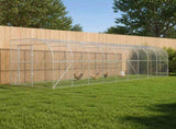 Against Wall Chicken Coop Silver 1000 x 200 x 215 cm 3434734