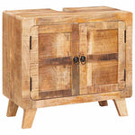 Bathroom Cabinet Brown Solid Mango wood and Engineered wood 4104563