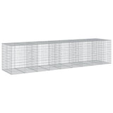 Gabion Basket with Cover 450x100x100 cm Galvanised Iron 3295197