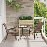 Garden Bistro Set 3 pcs Brown Steel 42003980