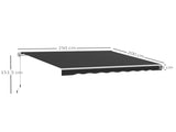 Garden Retractable Awning - Black T3398P327992