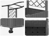 Raised Bed with Trellis and Roof Light Grey 164 x 40 x 144 cm 3423103
