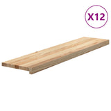 Stair Treads 12 pcs Untreated 110x30x2 cm Solid Wood Oak 3282927