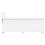 Box Spring Bed with Mattress White 90x190 cm Faux Leather 3286101