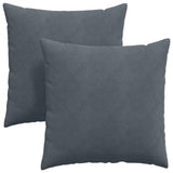 Sofa Pillows 2 pcs Dark Grey 80 x 80 cm Corduroy Fabric 42014058
