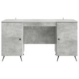 Desk with Door Concrete Grey 142.5 x 50 x 75 cm Engineered Wood 3414633