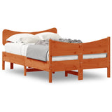Bed Frame without Mattress Wax Brown 120x190 cm Small Double Solid Wood Pine 3216401