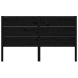 Headboard Black 206x4x100 cm Solid Wood Pine 818744