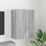 TV Wall Cabinet Grey Sonoma 59.5 x 31 x 80 cm Engineered Wood 892365
