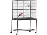 Large Bird Cage Budgie Cage with Stand, Storage Shelf, Wood Perch for Parrot Canary Parakeet T3398P376240