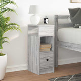 Bedside Cabinet with Drawer Grey Sonoma 25x31x66 cm 858624