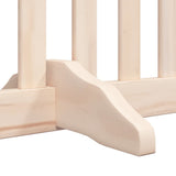 Dog Gate with Door Foldable 6 Panels 480 cm Poplar Wood 3155669