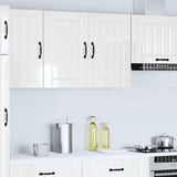 Kitchen Wall Cabinet Lucca High Gloss White Engineered Wood 853829
