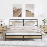 Bed Frame without Mattress Sonoma Oak 183x203 cm Engineered Wood 4106948