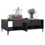 Coffee Table High Gloss Black 103.5x60x35 cm Engineered Wood 806029