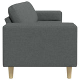 Living Room Couch Dark Grey 250 x 77 x 76 cm Polyester 3335082