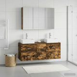 Bathroom Furniture Set 4 pcs Smoked Oak 3406827
