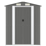 Garden Shed Light Grey 192x274x223 cm Galvanised Steel 3147439