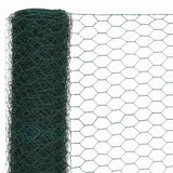 Chicken Wire Fence Steel with PVC Coating 25x1,2 m Green 143263