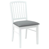 Dining Chairs 2 pcs White 50 x 52.5 x 91 cm Solid Rubber Wood 42020451