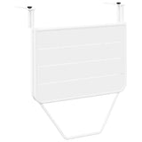 Hanging Balcony Table Folding White 60 x 39 x 65 cm Steel 42008074