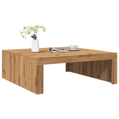 ZNTS Coffee Table Artisan Oak 100x100x35 cm Engineered Wood 856685