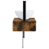 Wall-Mounted Wash Basin Smoked Oak 40 x 35 x 39 cm 890173