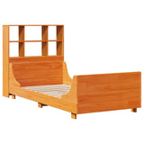 Bookcase Bed without Mattress Wax Brown 90x190 cm Single Solid Wood 3323829