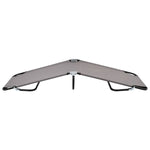 Folding Sun Lounger Grey Steel 47757