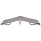 Folding Sun Lounger Grey Steel 47757