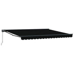 Retractable Awning Manual Black 400x300 cm Fabric 3330605