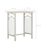 3 Piece Bar Set Wood and Steel 284398